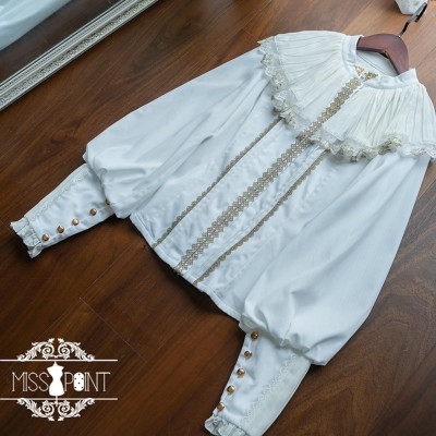 Miss Point The Lamplighter Of The Blood Night Ruff Collar Blouse(Reservation/2 Colours/Full Payment Without Shipping)